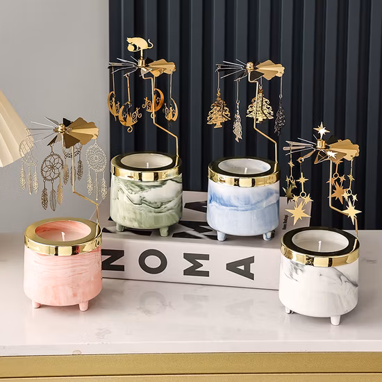 Individuelle Dekoration, Weihnachtsgeschenk, Kerzenhalter aus Glas, Keramikglas mit rundem Boden